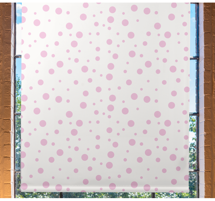 Pink dotted patterns teenage blind - TenStickers