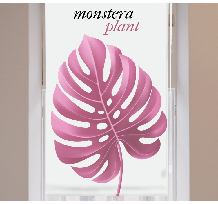 Pink monstera plant blind flowers - TenStickers