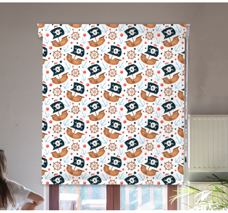 Pirate ship pattern blind kids - TenStickers