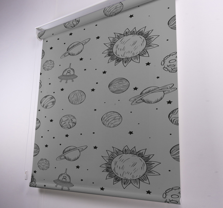 Planets Nordic roller blind - TenStickers