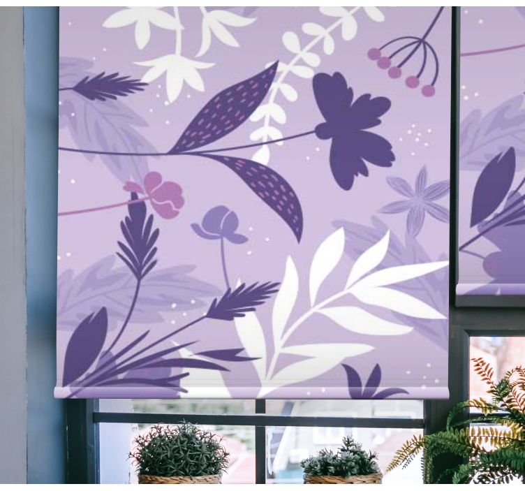 Purple flower pattern Flower blind - TenStickers