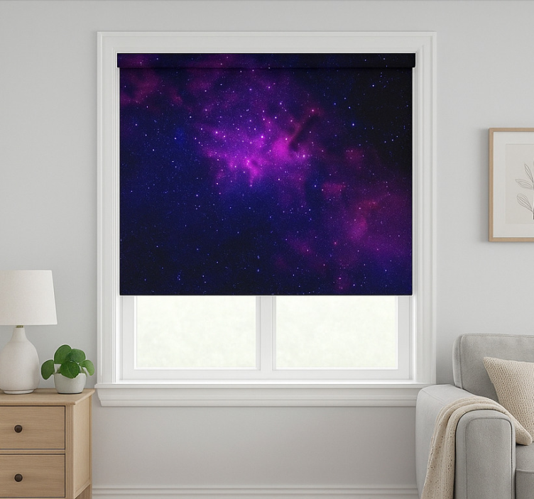 purple galaxy star teenage blind - TenStickers