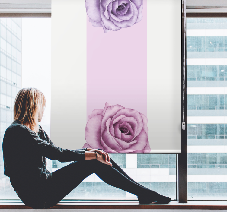 Purple Rose Accent blind flowers - TenStickers