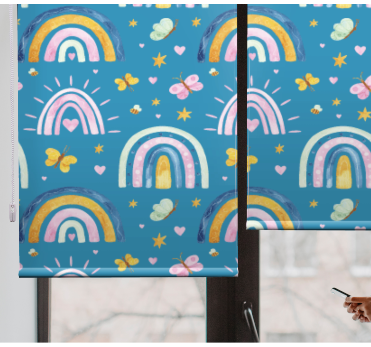 Rainbow butterflies design blind kids - TenStickers