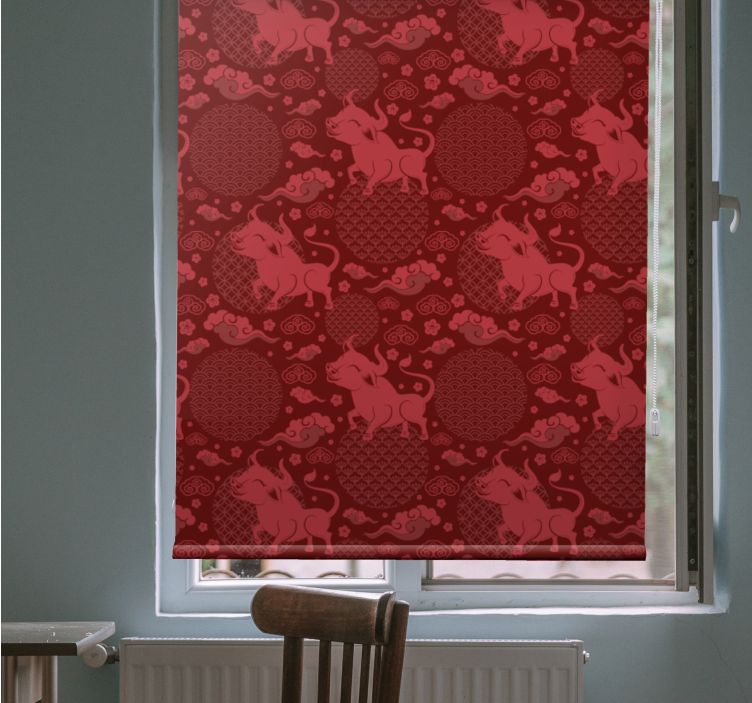 Reddish Bull Pattern animal blind - TenStickers
