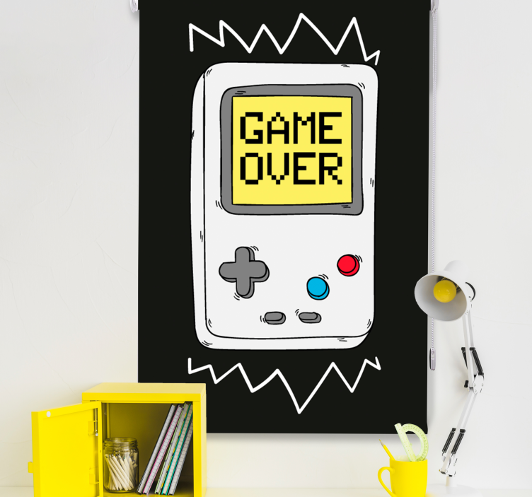 Retro console Geek roller blind - TenStickers