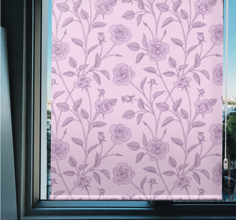 Rose Floral Pattern blind flowers - TenStickers