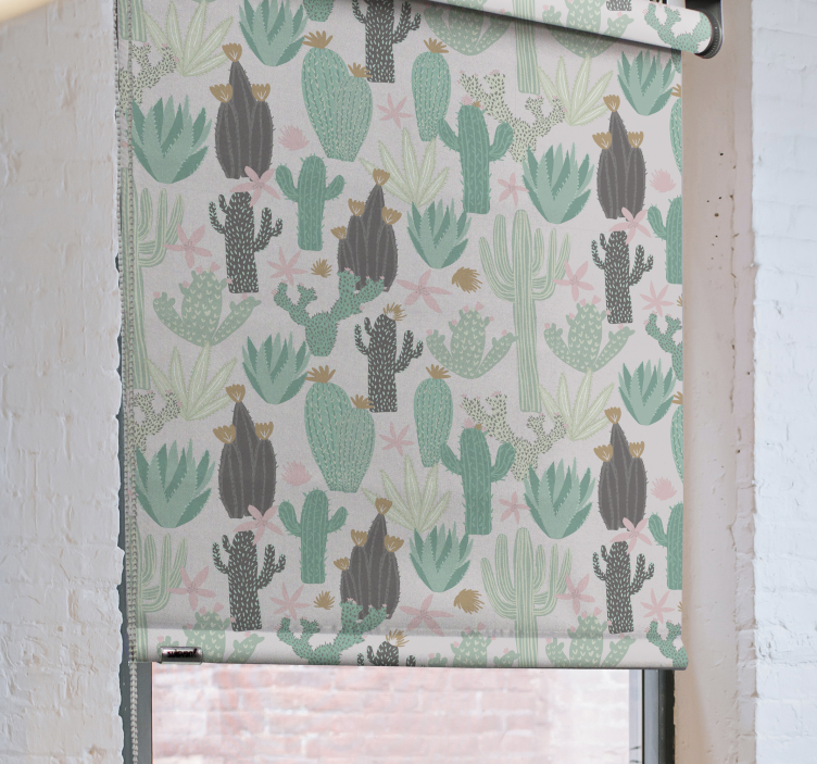 Saguaro Serenity Scene blind cactus - TenStickers