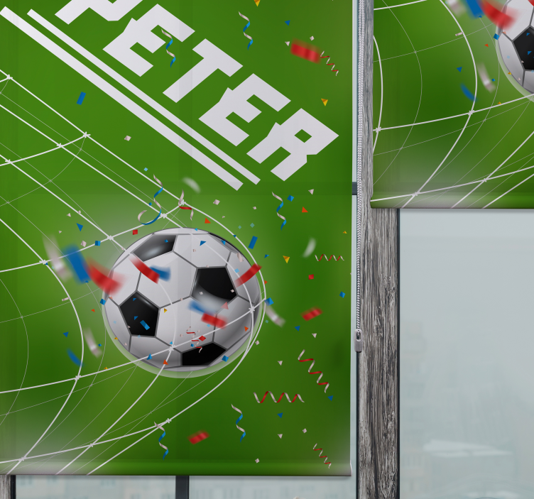 Scoring goal Custom printed window shade - TenStickers