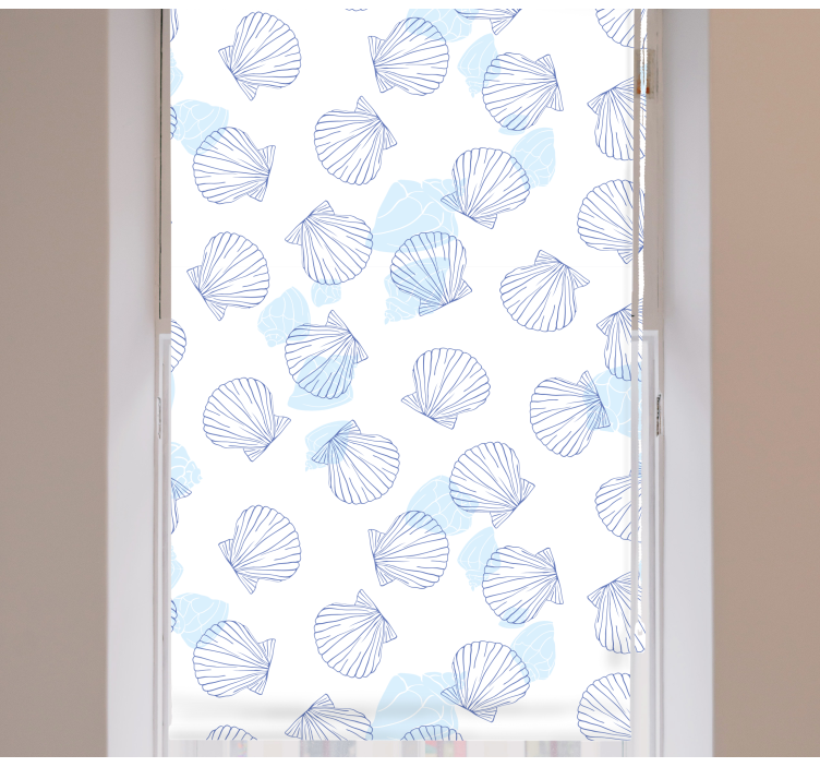 Blue seashell pattern more animal blind - TenStickers