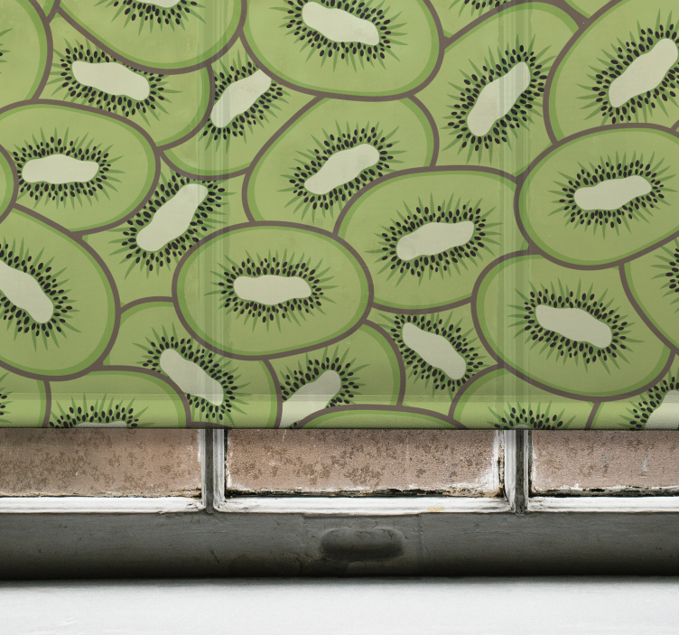 Sliced Kiwi Pattern blind fruit - TenStickers