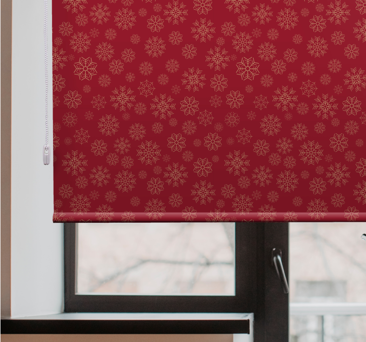 Snowflake pattern blind red - TenStickers