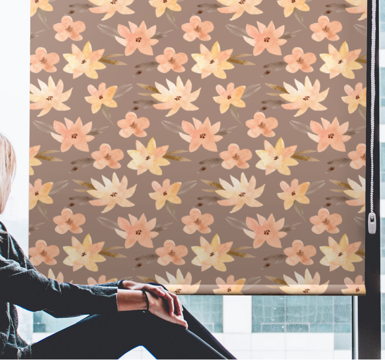 Soft Floral Pattern blind flowers - TenStickers