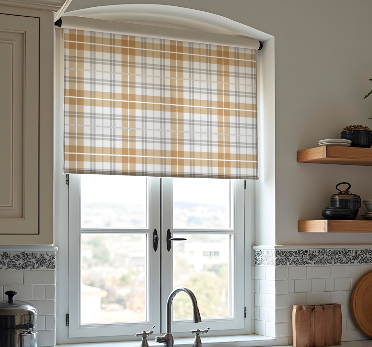 Squares blinds in a kitchen - TenStickers