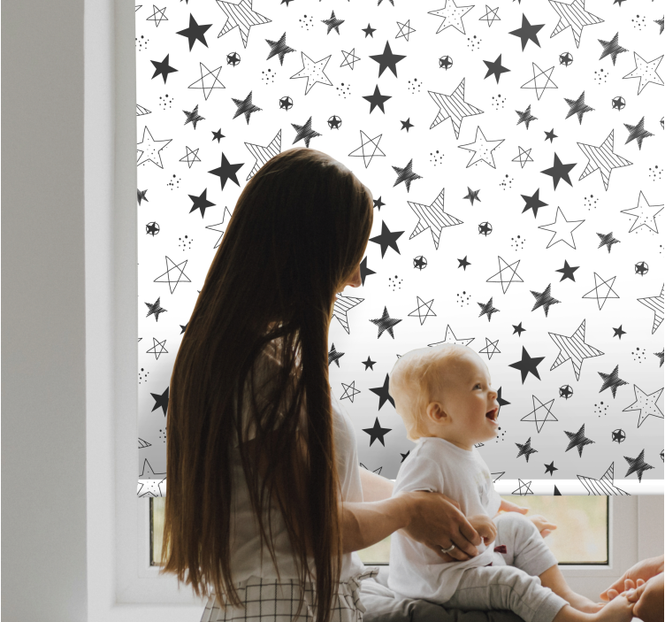 Grey starry adventure blind kids - TenStickers