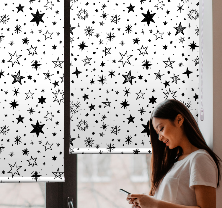 Starry night pattern teenage blind - TenStickers