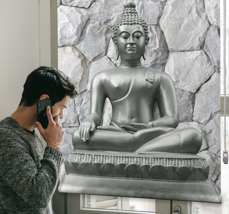 Stone effect Buddha Zen blind - TenStickers