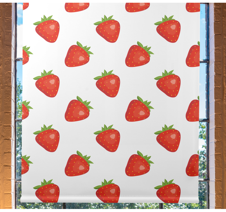 Strawberry Motif blind fruit - TenStickers