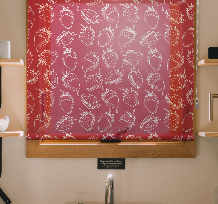 Strawberry Pattern blind fruit - TenStickers