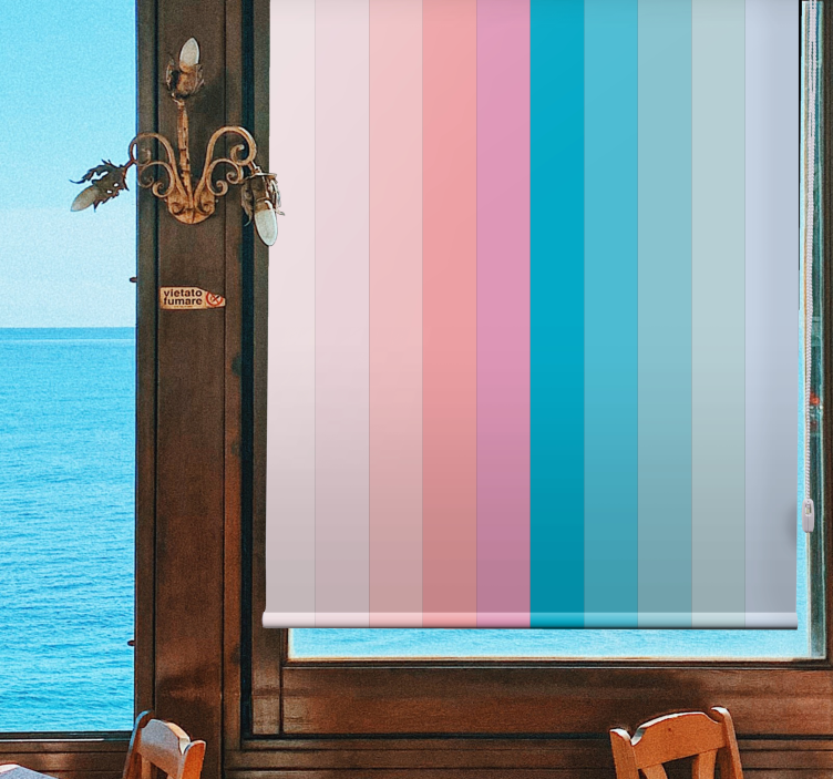 STRIPED PINK AND BLUE coloured blind - TenStickers