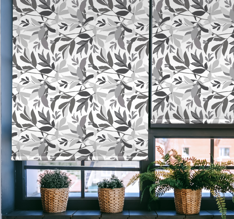 Stylish Leaf Pattern blind flowers - TenStickers