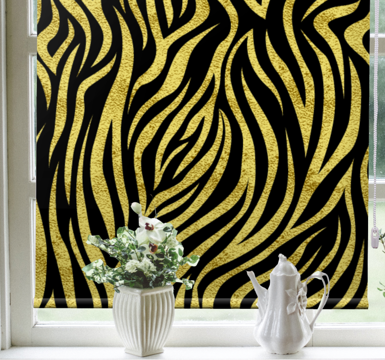 Stylised yellow tiger print more animal blind - TenStickers