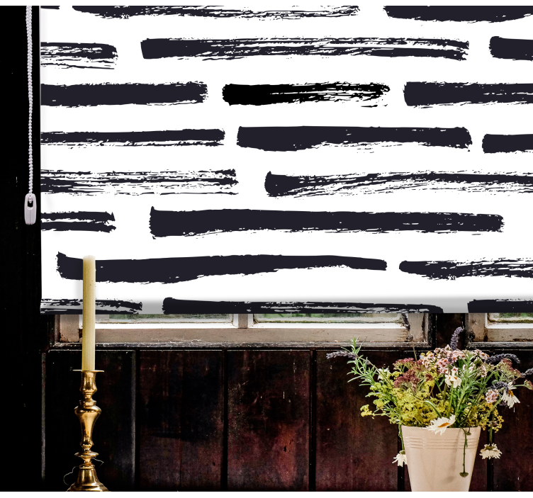Stylised brush strokes pattern roller blind - TenStickers