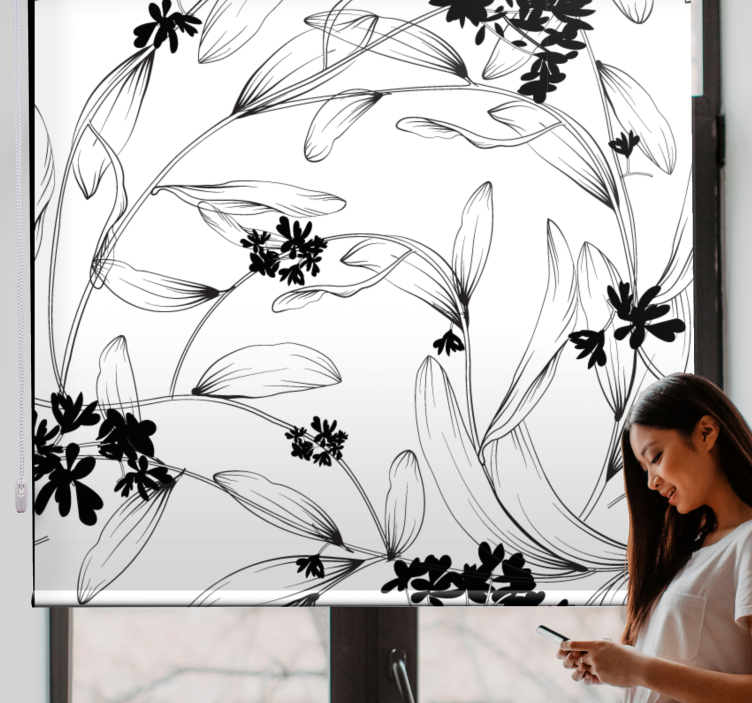 Stylized Floral Pattern blind flowers - TenStickers