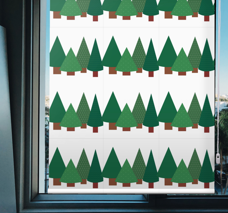 Simple forest pattern blind trees - TenStickers