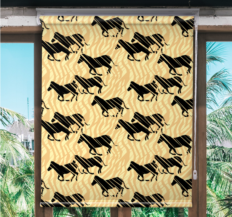 Stylized Horse Pattern animal blind - TenStickers