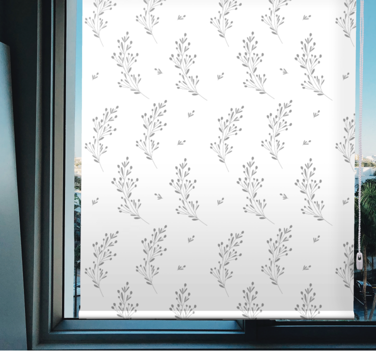Subtle blossom motif floral blind - TenStickers