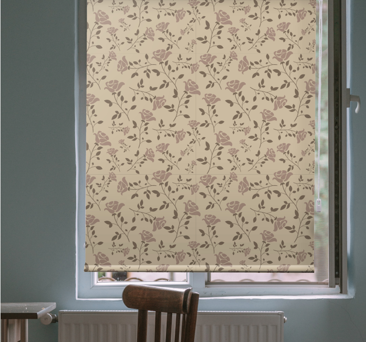 Subtle Botanical Features floral blind - TenStickers
