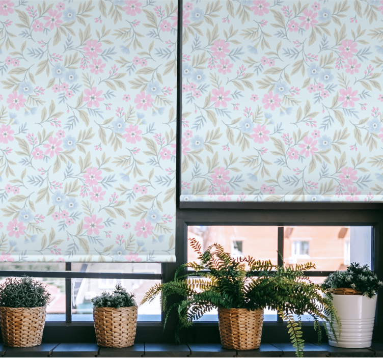 Subtle Botanical Motif blind flowers - TenStickers