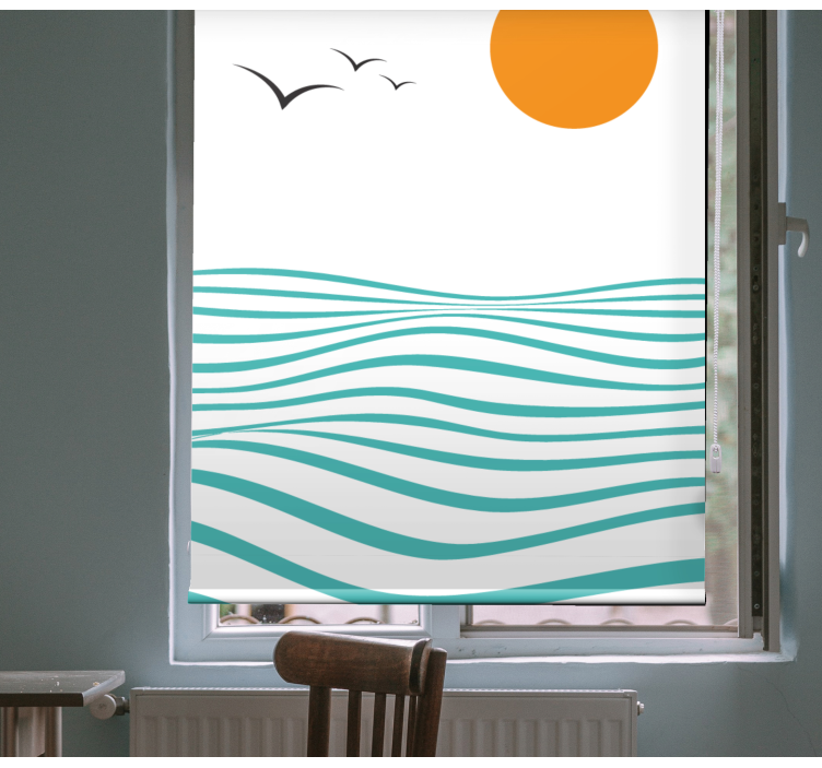 SUNSET WITH WAVES modern blind - TenStickers