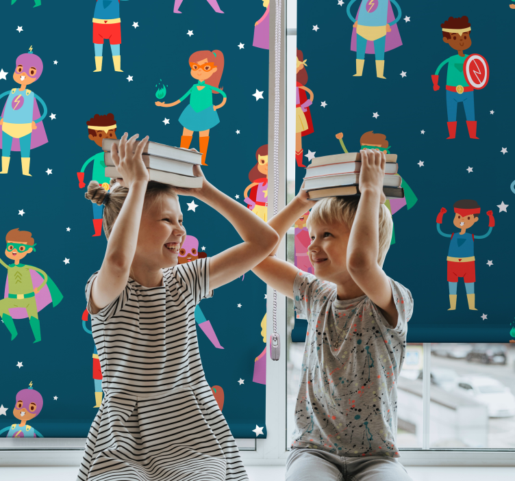 Superhero Pattern super hero blind - TenStickers