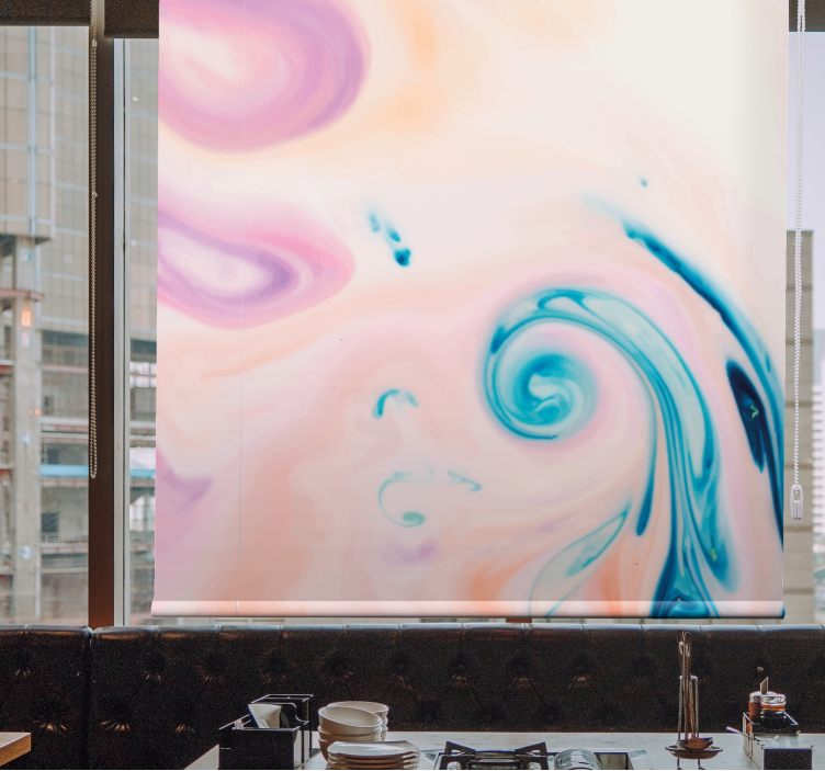 Swirling Pastel Gradient blind art - TenStickers