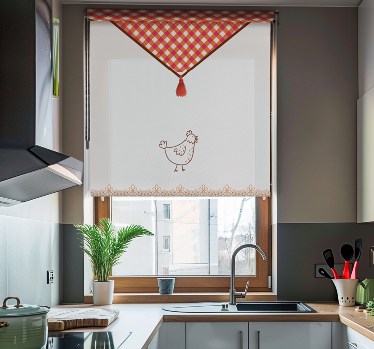 Traditional country style blinds in a kitchen - TenStickers