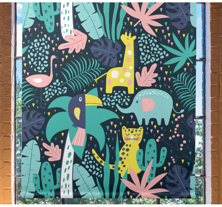 Tropical nordic animals blind kids - TenStickers