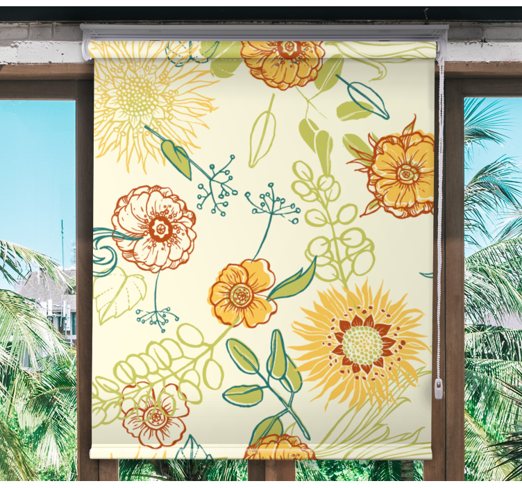 Vibrant Floral Patterns blind flowers - TenStickers