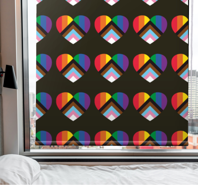 Vibrant Heart Pattern fun blind - TenStickers