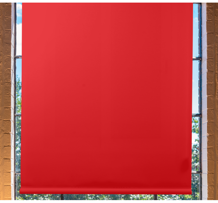 Vibrant Red Block blackout roller blind - TenStickers