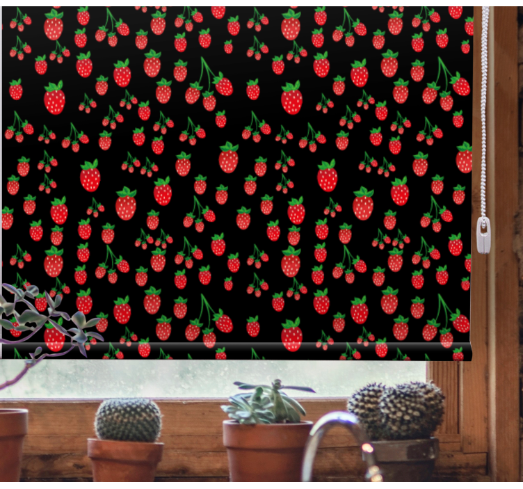 Vibrant Strawberry Patterns blind fruit - TenStickers