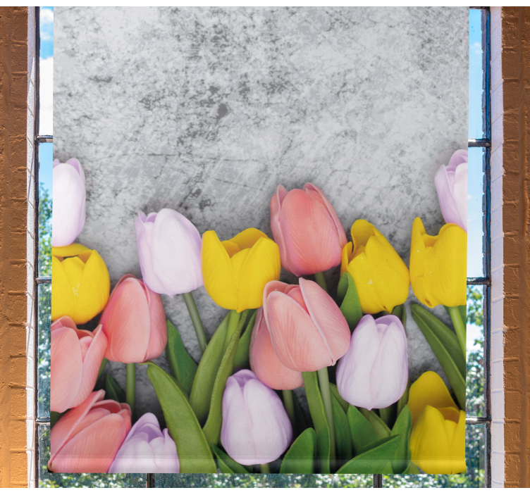 Vibrant Tulip Bloom blind flowers - TenStickers