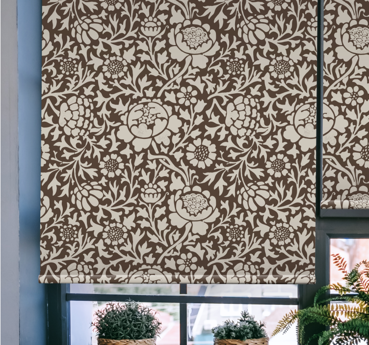 Vintage floral print flower blind - TenStickers
