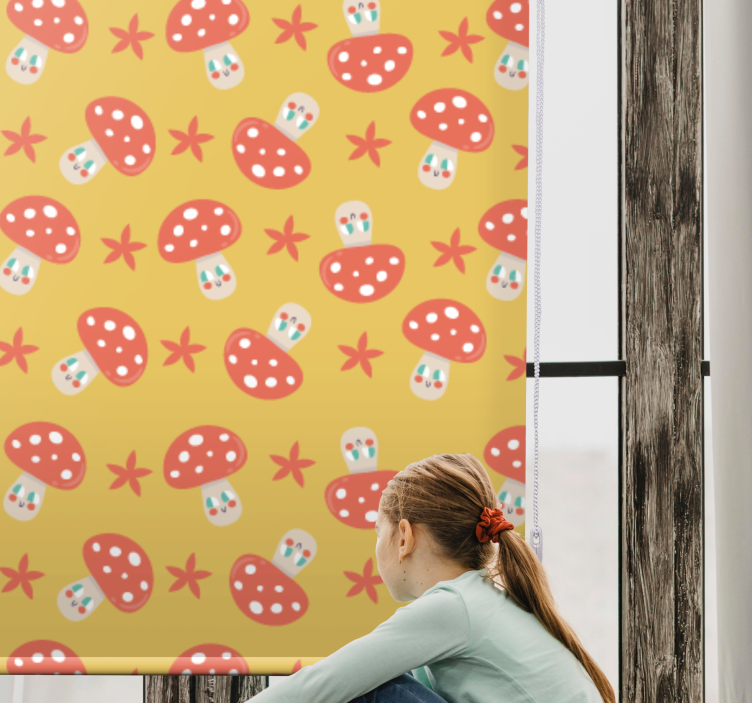 Whimsical Mushroom Patterns other blind - TenStickers