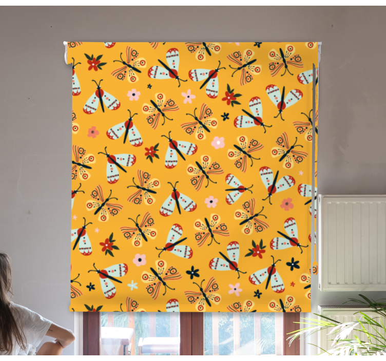 Yello traditional design butterflies blind - TenStickers