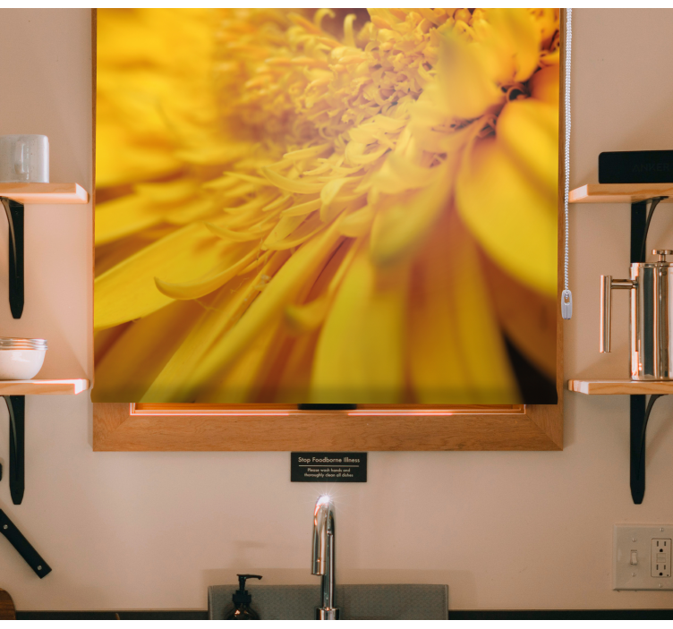 Yellow close-up blind flowers - TenStickers