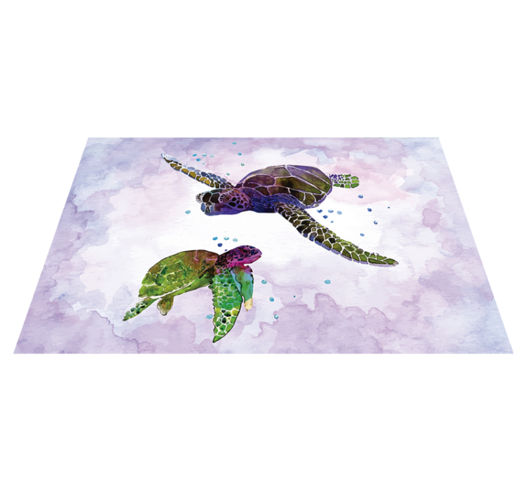 Colorful turtles animal placemats - TenStickers