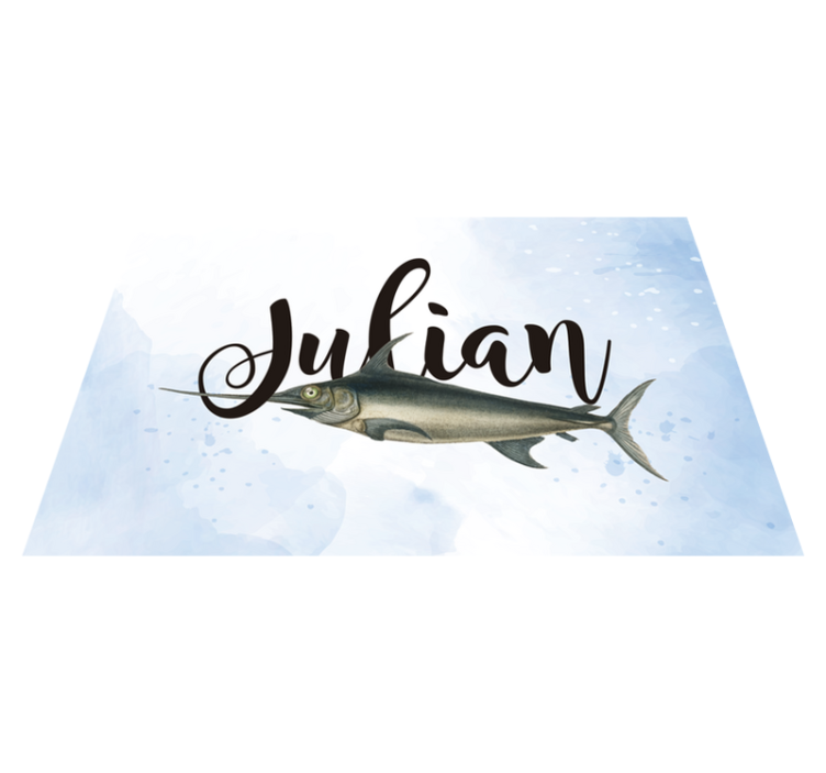 Swordfish with name fish placemats - TenStickers
