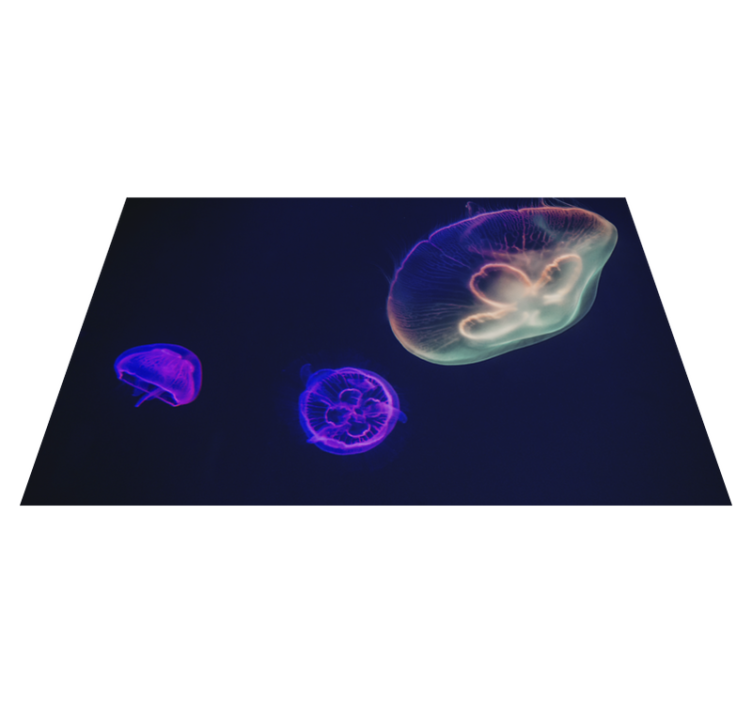 Multicolored Jellyfishes fish placemats - TenStickers